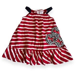 NEW Lydia Jane Red White & Blue Dress & Bloomers 24m